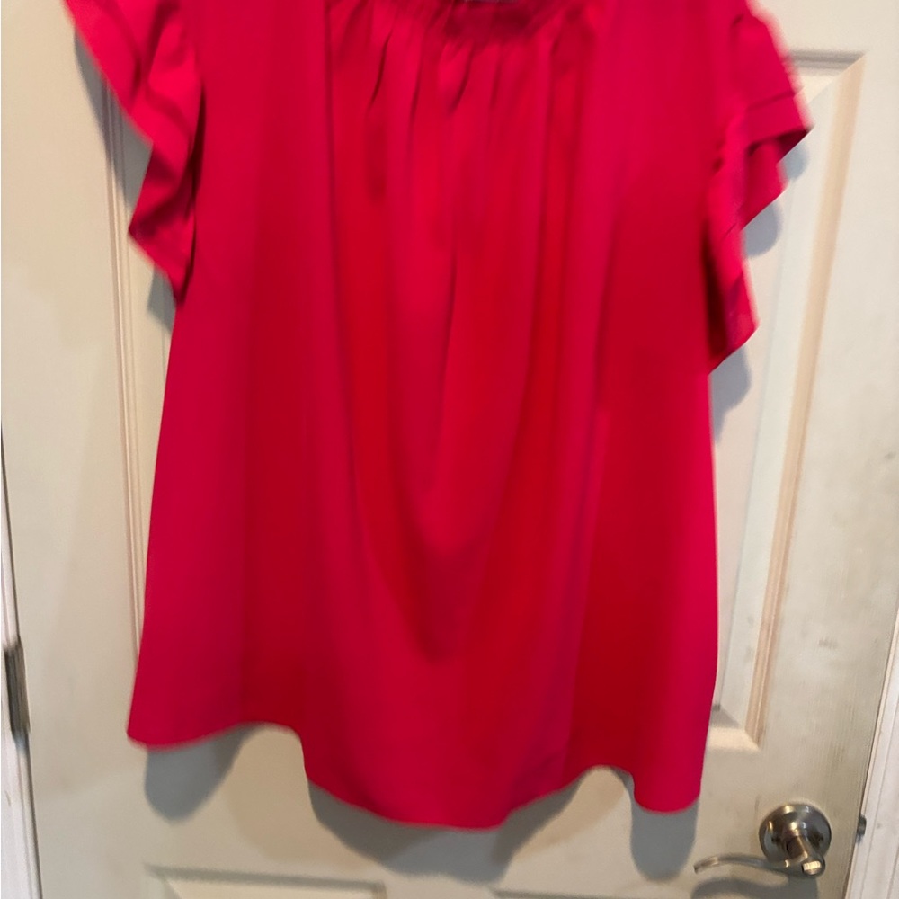 Women's Pink Ruffle Sleeve Top